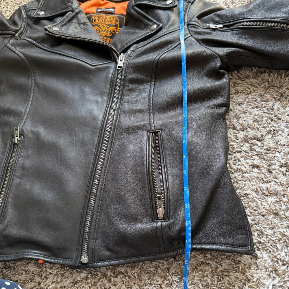 Milwaukee Leather MLM1515 Men's Classic Beltless Black Motorcycle Jacket Size M - Picture 9 of 14